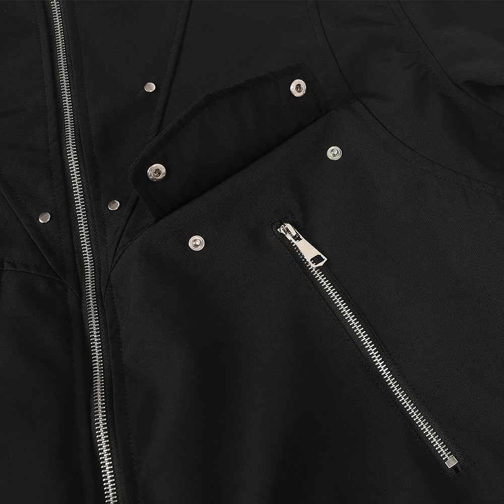 Punk Metal Studded Deconstructed Loose Jacket