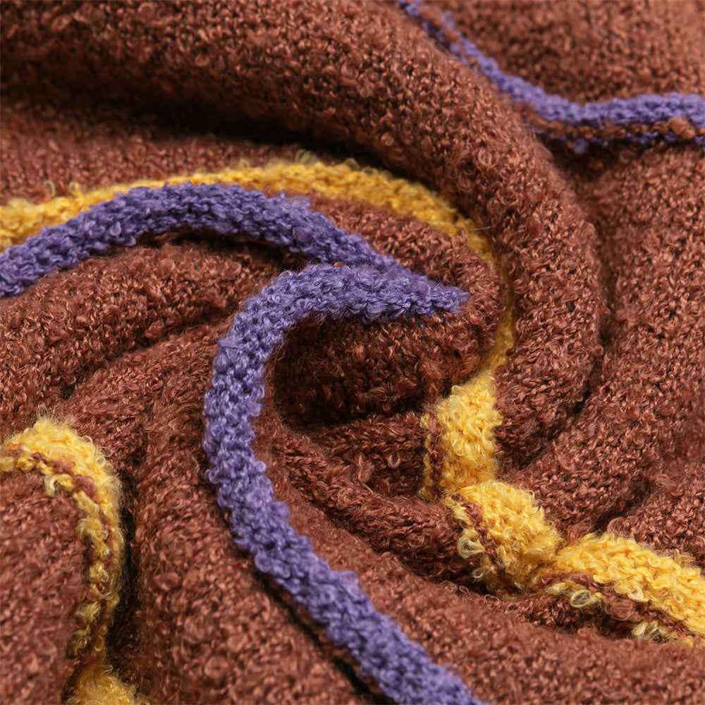 Trendy American Style Striped Crewneck Sweater