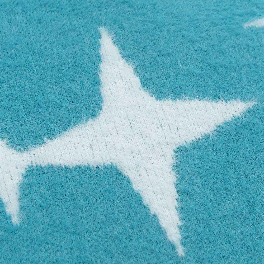 Cozy Jacquard Star Crewneck Knitted Sweater