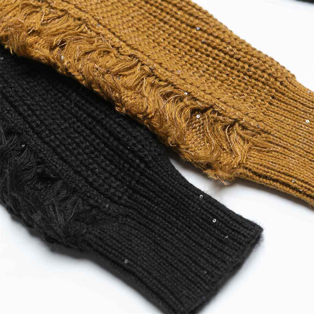 Breathable American Trend Tassel Destruction Sweater