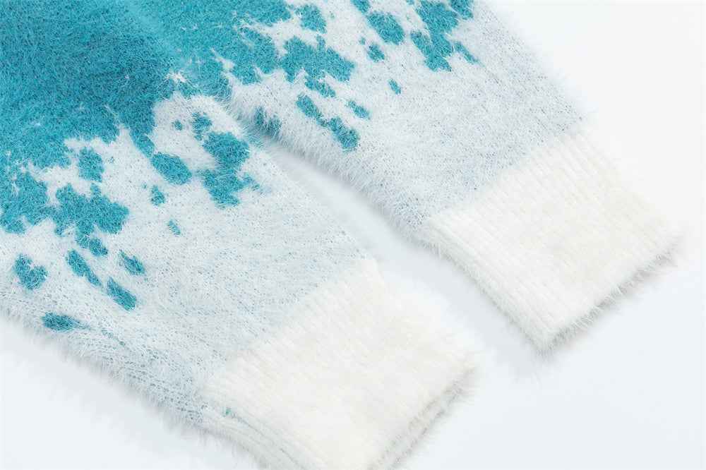 Cozy Jacquard Star Crewneck Knitted Sweater