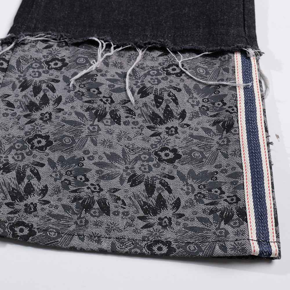 Streetwear Fur Edge Turn Up Denim Jeans