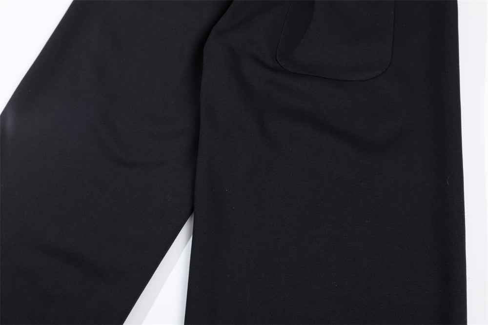 Sanskrit Letter Printed Gothic Wide Leg Sweatpants