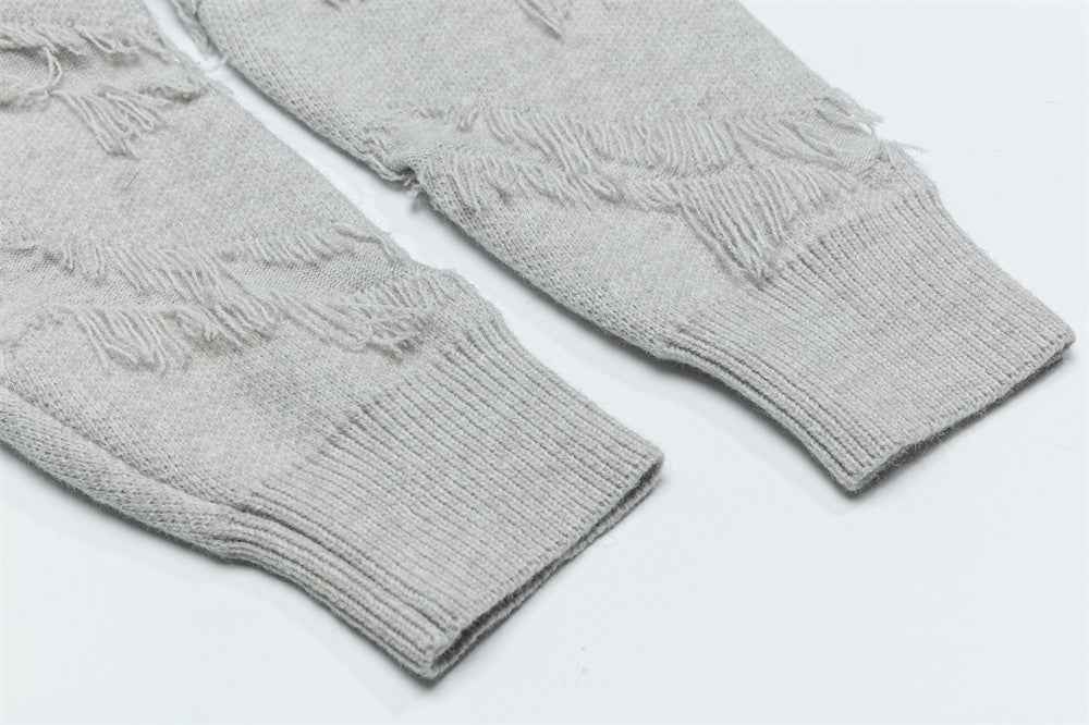 Fashionable Jacquard Crewneck Knitted Sweater