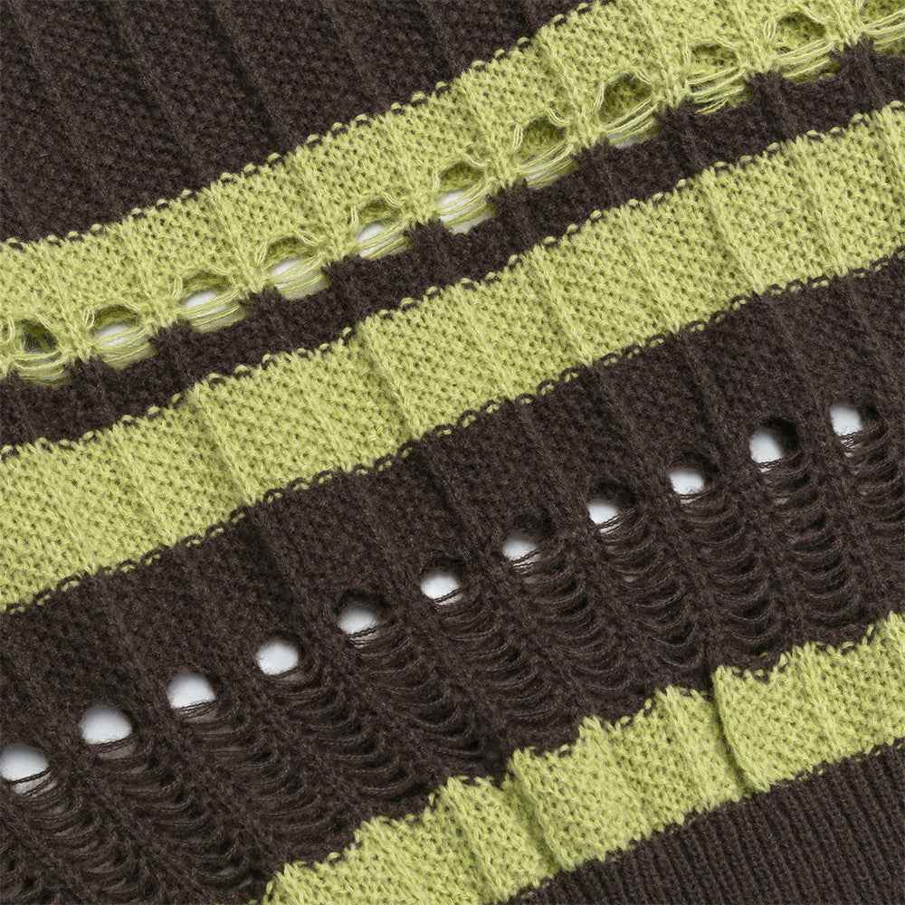 Spring Colorful Stripe Crewneck Sweater