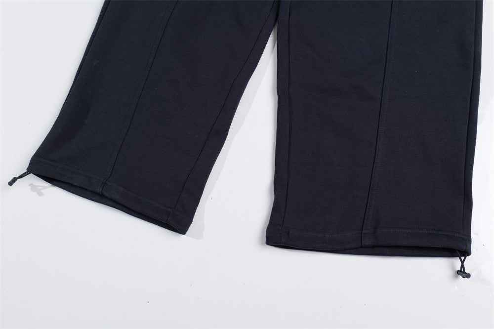 Fashionable Lace Matching Loose Casual Pants