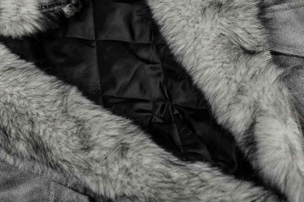 Thick Winter Camo Hooded Faux Furr Jacket