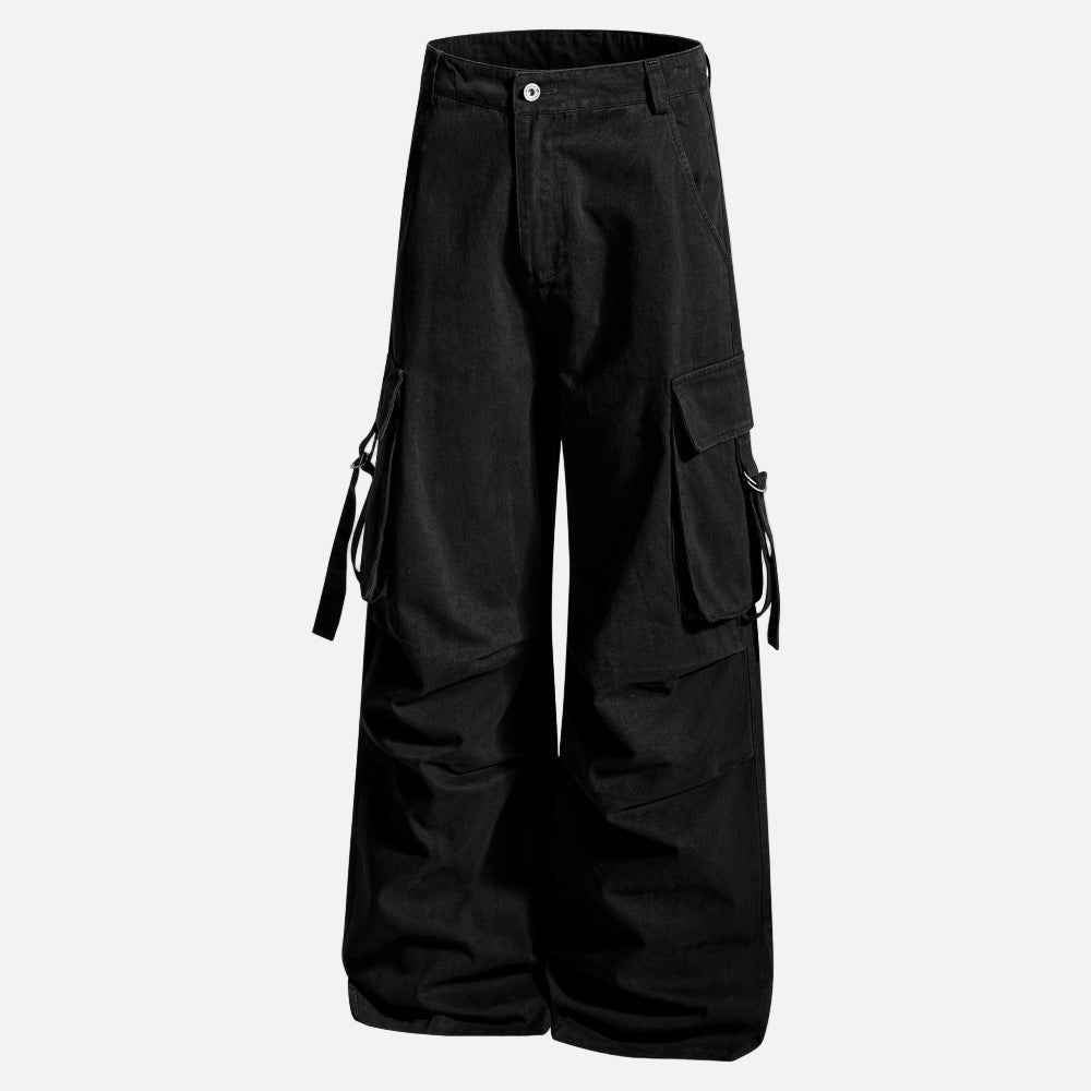 Bold Print Workwear Pleated Paratroopers Cargo Pants