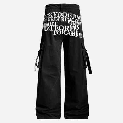 Bold Print Workwear Pleated Paratroopers Cargo Pants