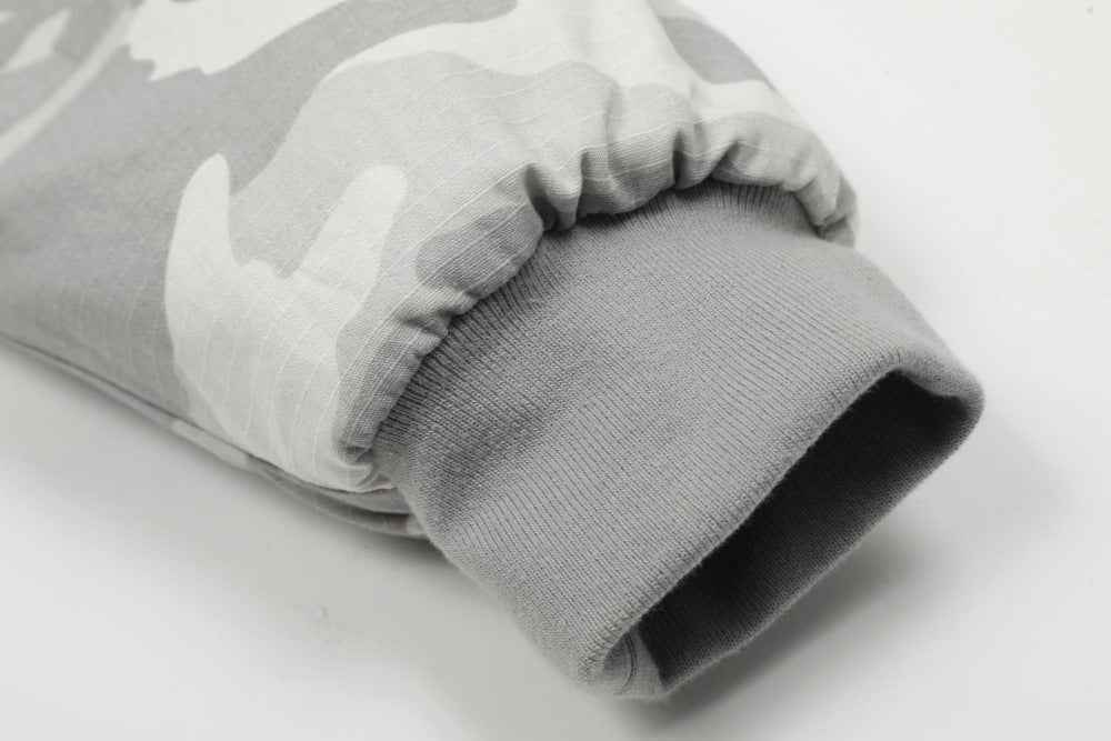 Winter Streetwear Camouflage Fur Collar Hooded Jacket