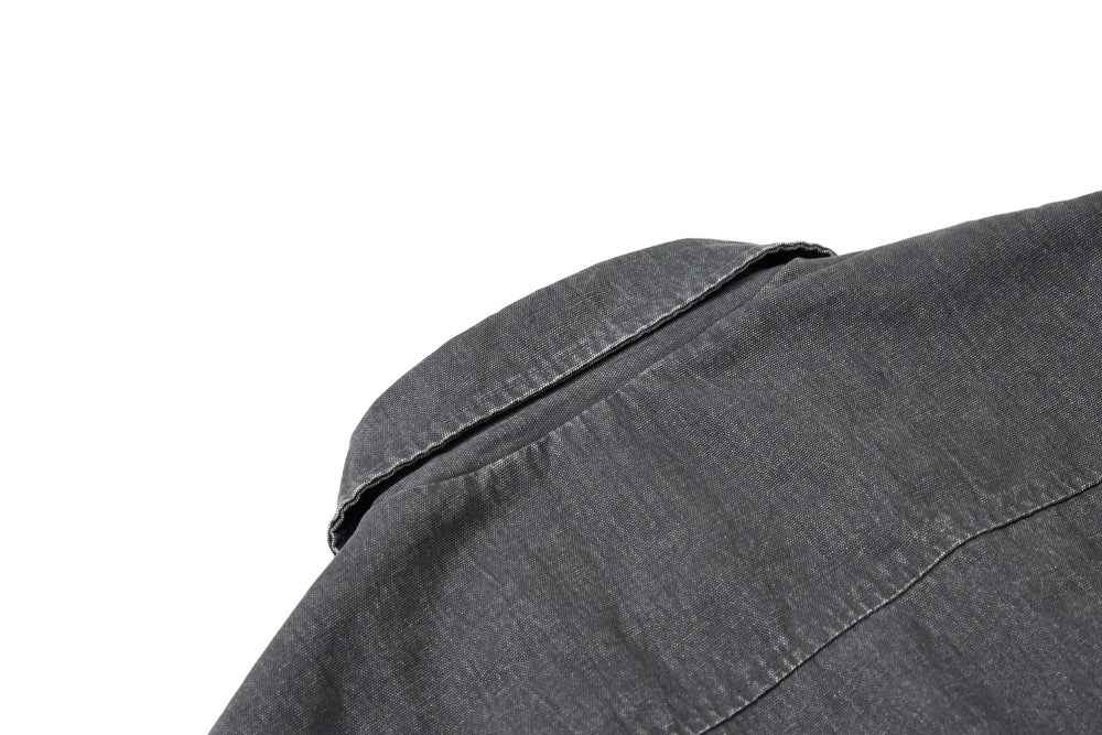 Y2K Large Pocket Heavy Metal Washed Denim Jacket