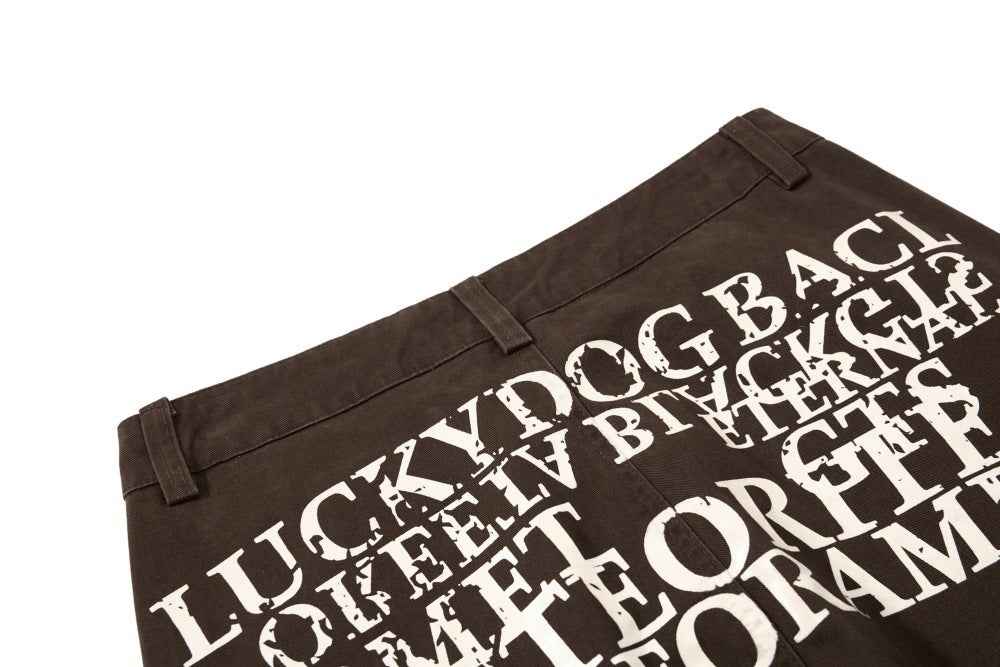 Bold Print Workwear Pleated Paratroopers Cargo Pants