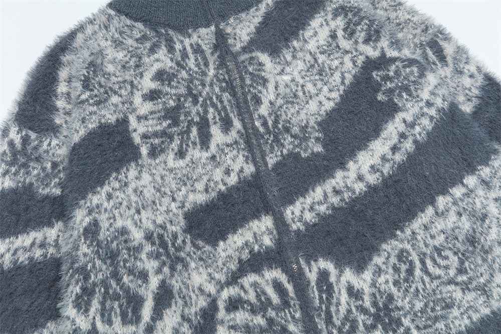 Y2K Cozy Oversized Turtleneck Zipper Cardigan