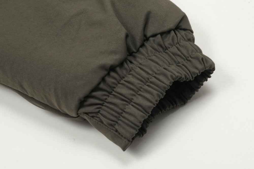 American Wool Collar Faux Furr Hooded Padded Jacket
