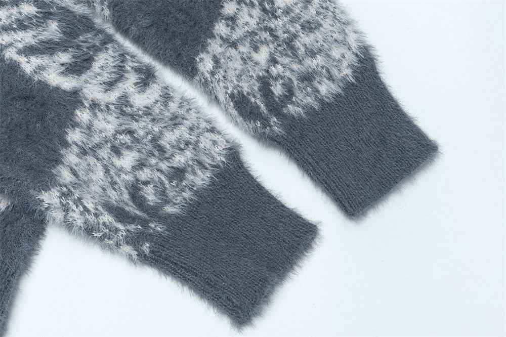Y2K Cozy Oversized Turtleneck Zipper Cardigan