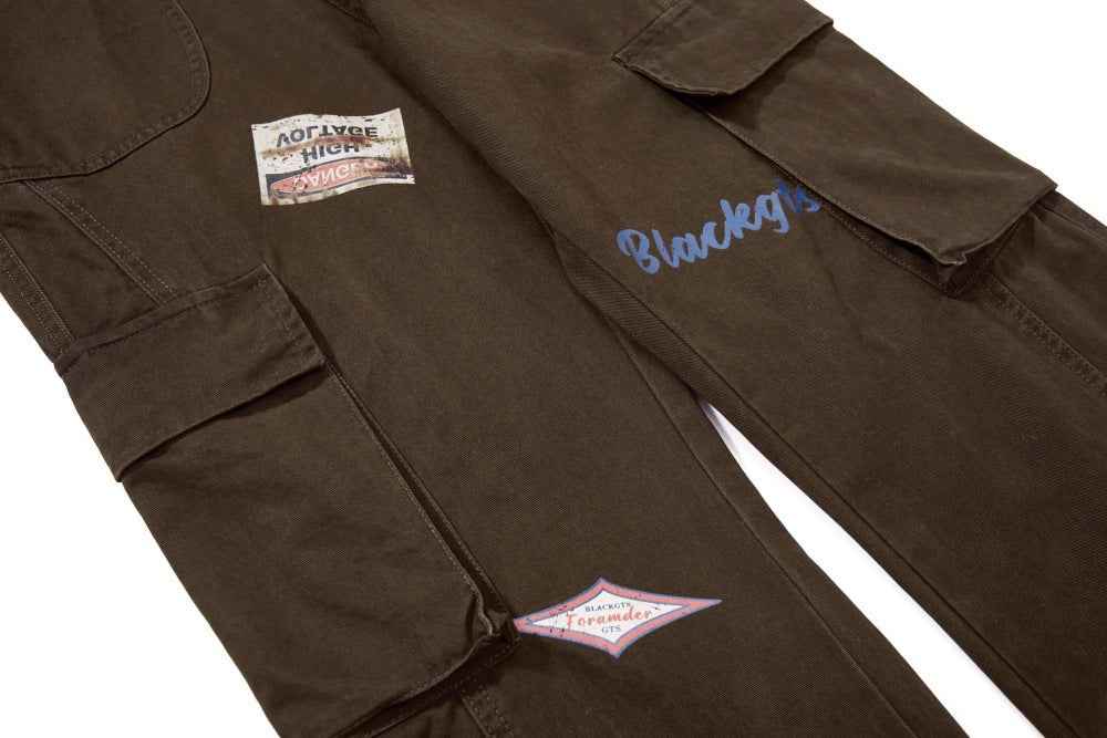 Trendy Niche Loose Flared Cargo Jeans