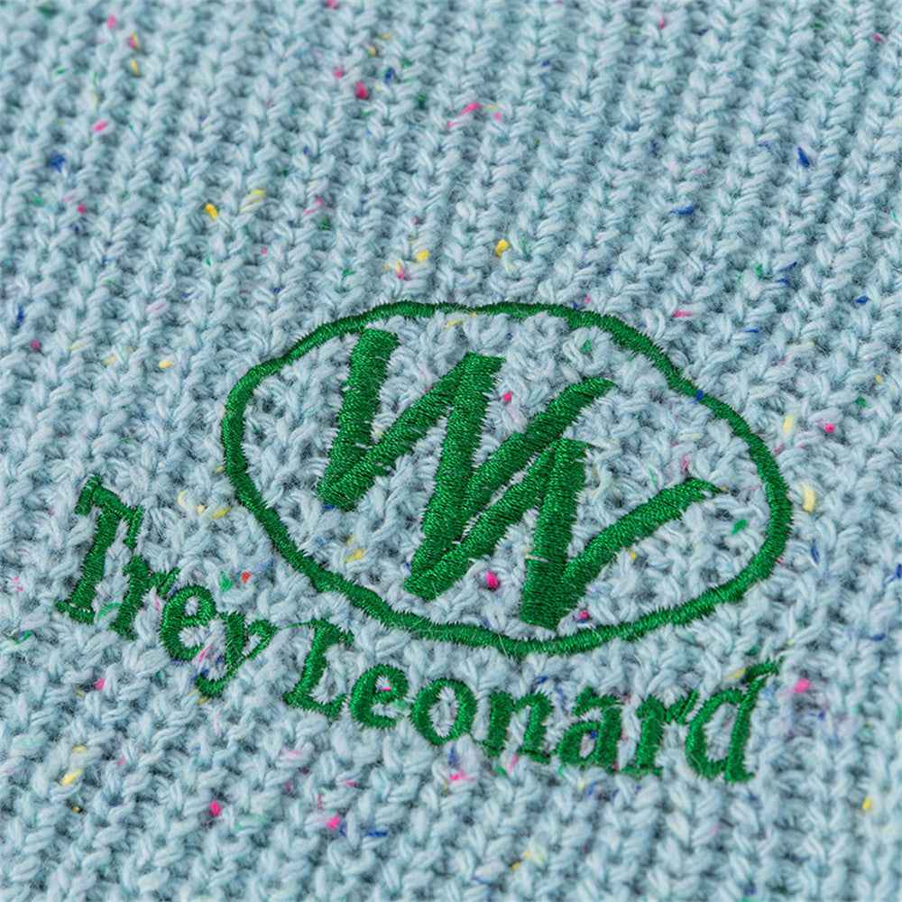 Trendy Embroidered Letter Stitch Rip Crewneck Sweater