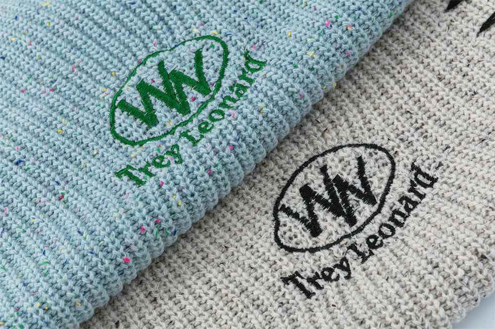 Trendy Embroidered Letter Stitch Rip Crewneck Sweater