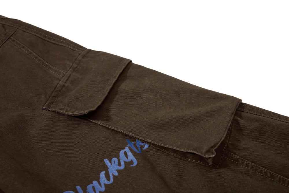 Trendy Niche Loose Flared Cargo Jeans