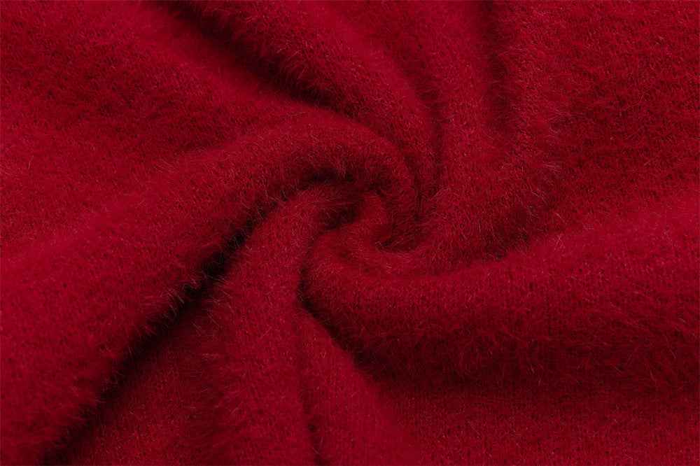 Fashionable European With Shawl Scarf Sweater