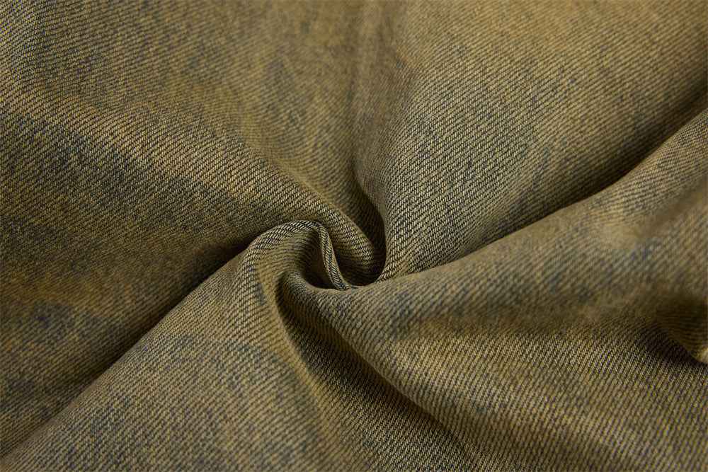 Vintage Yellow Dyed Old Washable Denim Jeans
