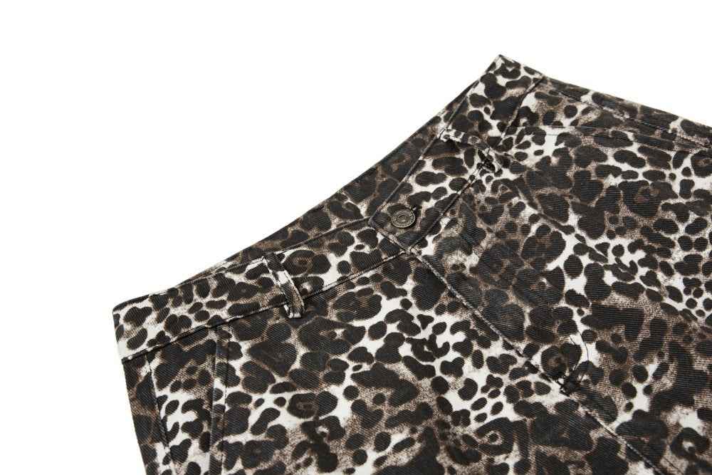 Heavy Industry Leopard Print Wide Leg Pants