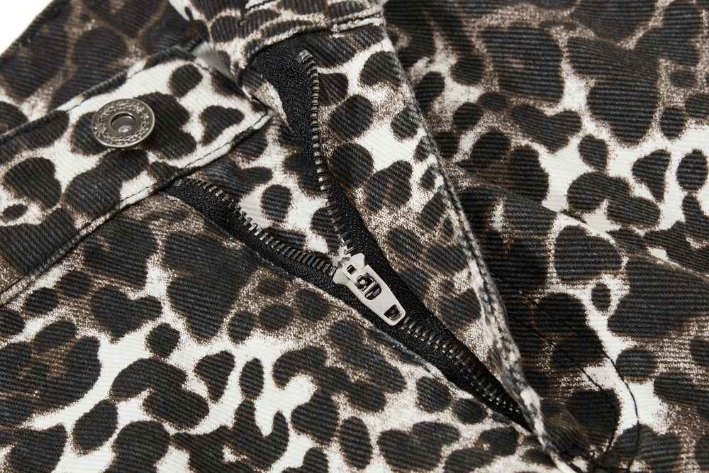 Heavy Industry Leopard Print Wide Leg Pants
