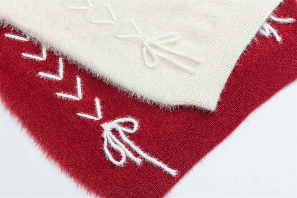 Y2K Soft Waxy Loose V-Neck Knit Sweater