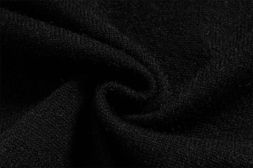 European Trend Bear Jacquard Crewneck Sweater