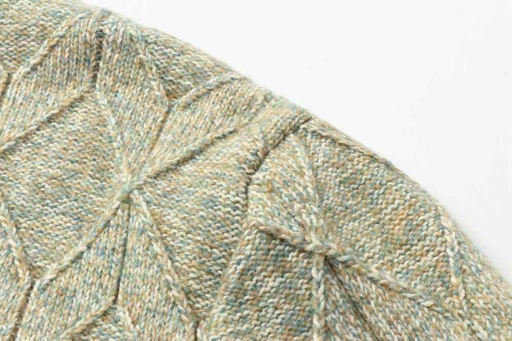 Luxury Diamond Jacquard Lapel knitted Cardigan