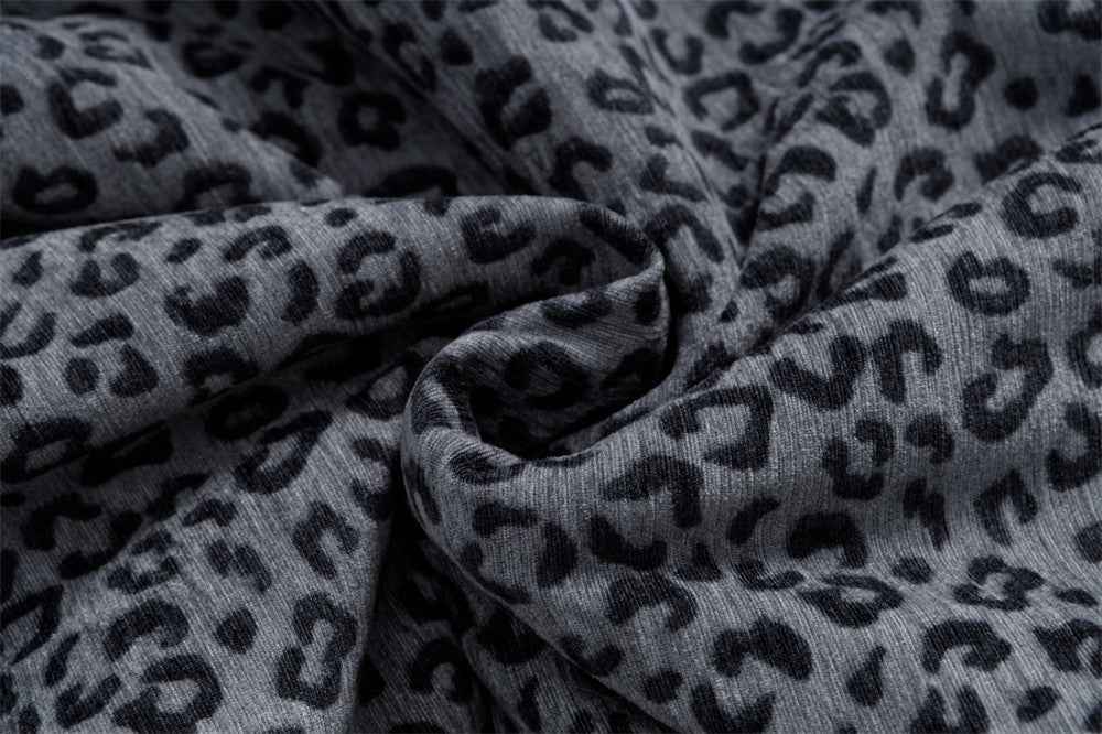 Trendy Leopard Print Faux Furr Hooded Padded Jacket