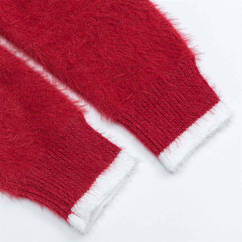 Y2K Soft Waxy Loose V-Neck Knit Sweater