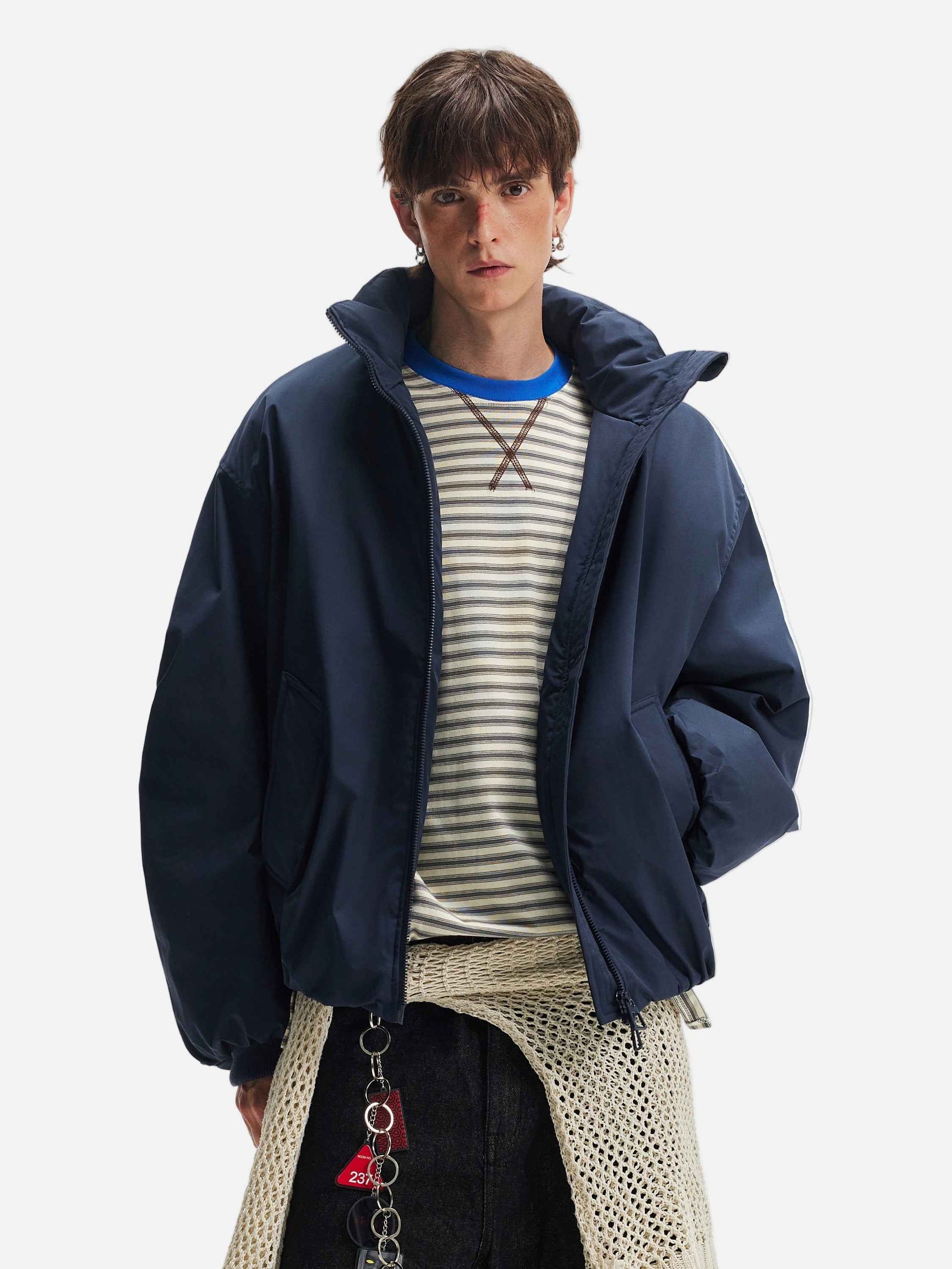 Stylish Cleanfit Warm Double Zipper Cotton Jacket