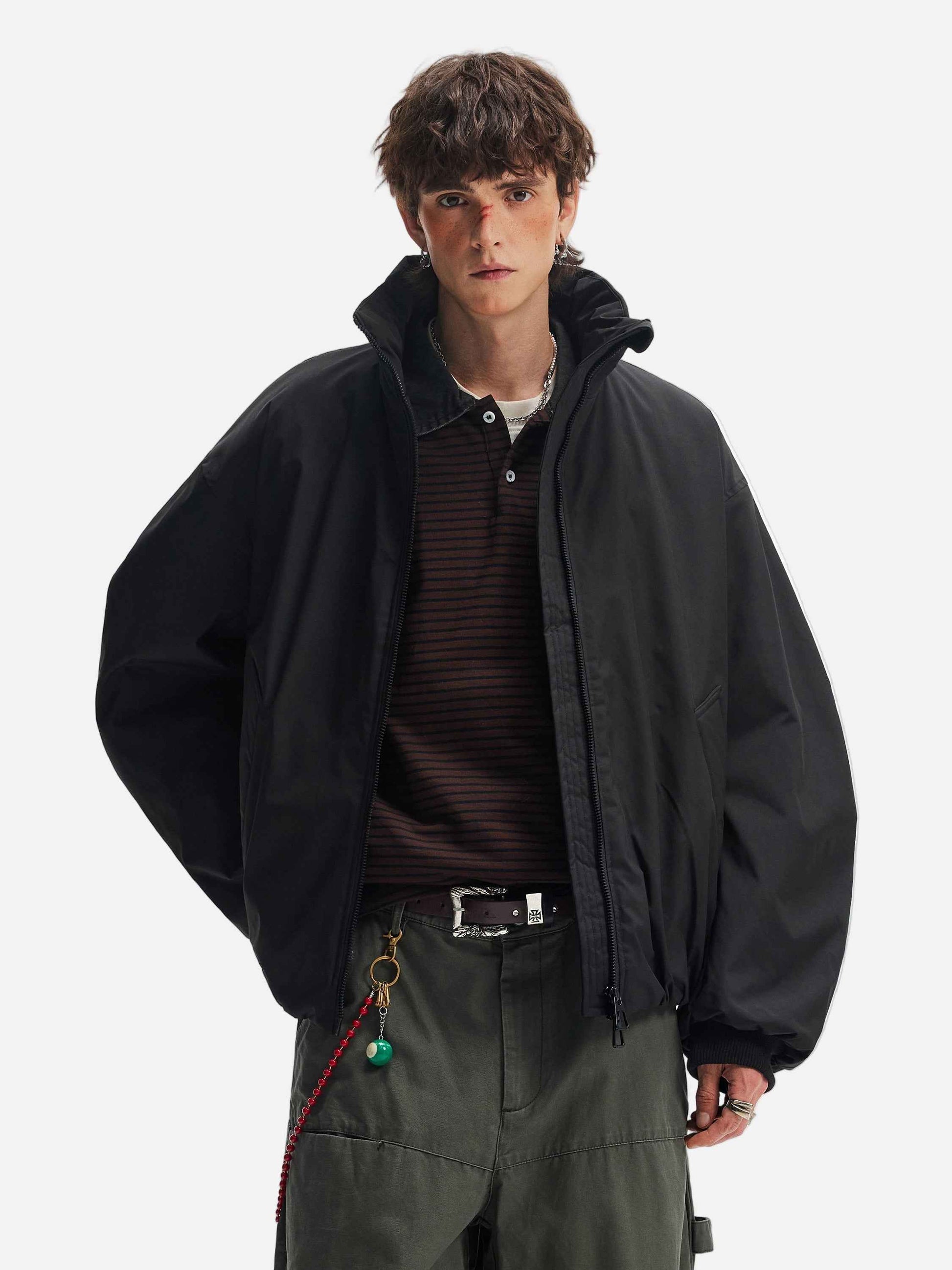 Stylish Cleanfit Warm Double Zipper Cotton Jacket