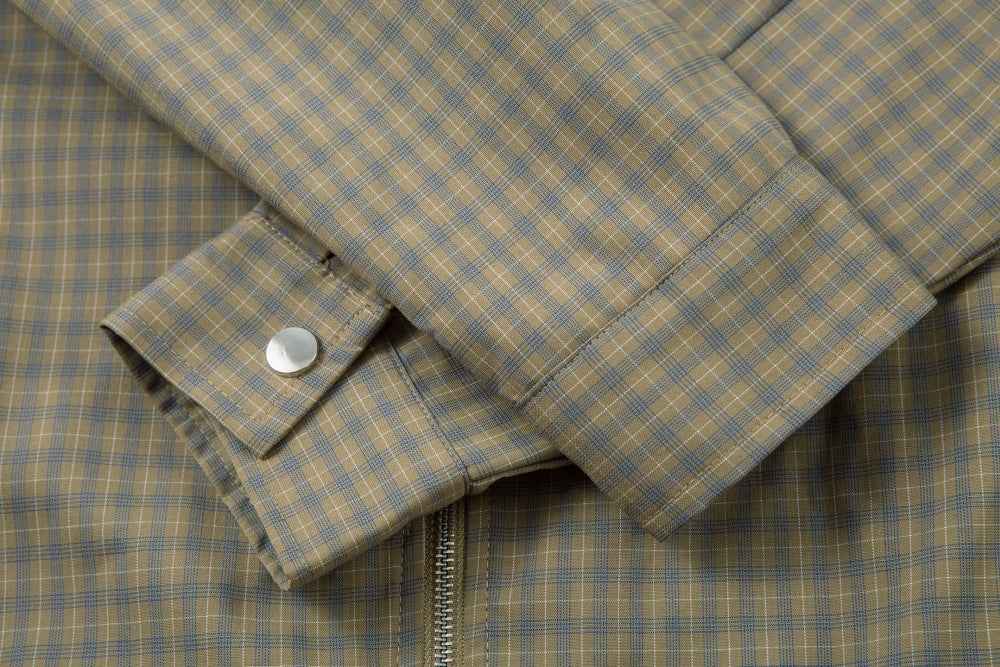 Trendy Plaid Lapel Zipper Two Way Wear Jacket