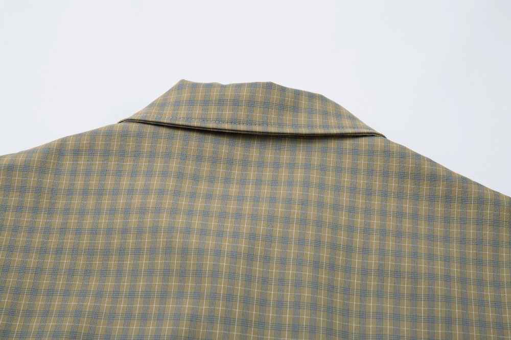 Trendy Plaid Lapel Zipper Two Way Wear Jacket