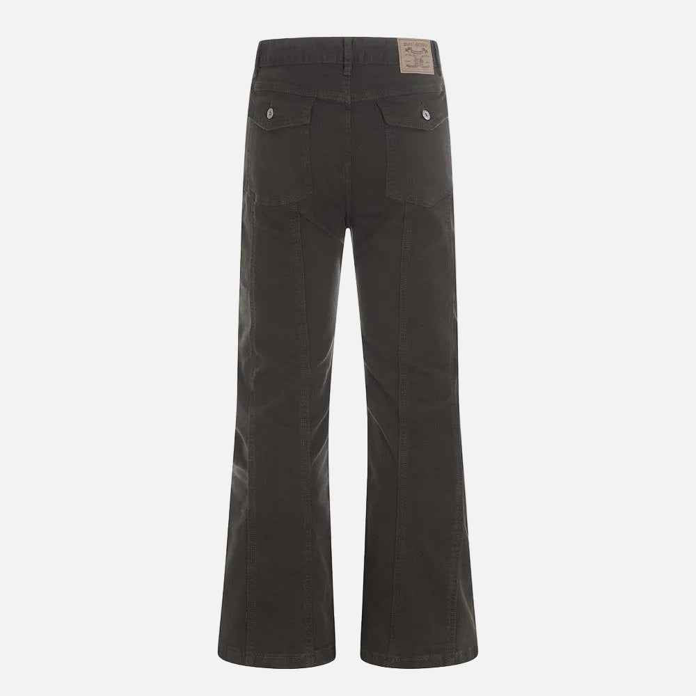 Solid Color Loose Microflared Casual Jeans