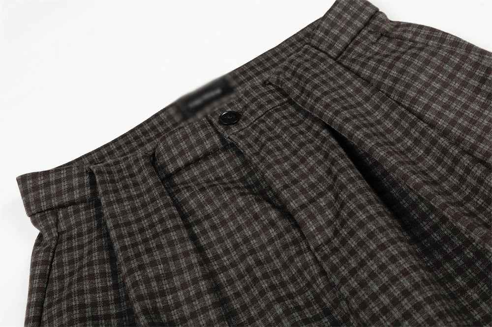 Trendy Old Money Style Plaid Wide Leg Pants