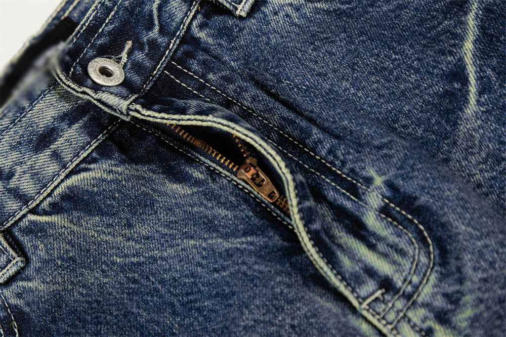 Trendy Brand Wash Denim Wide Leg Denim Jeans