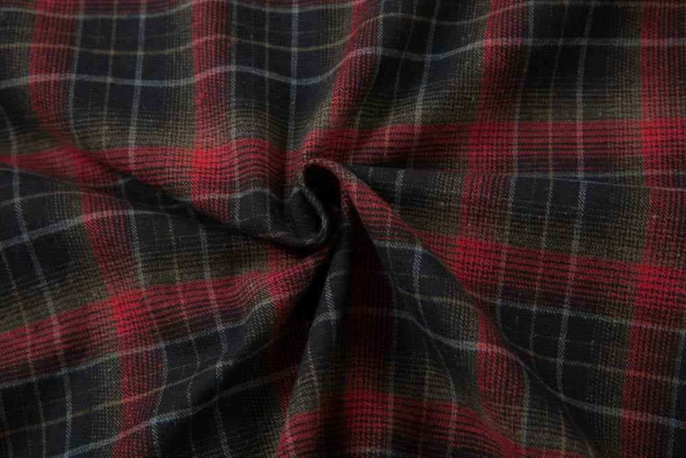 Plaid Single Breasted PU Leather Long Sleeved Shirt