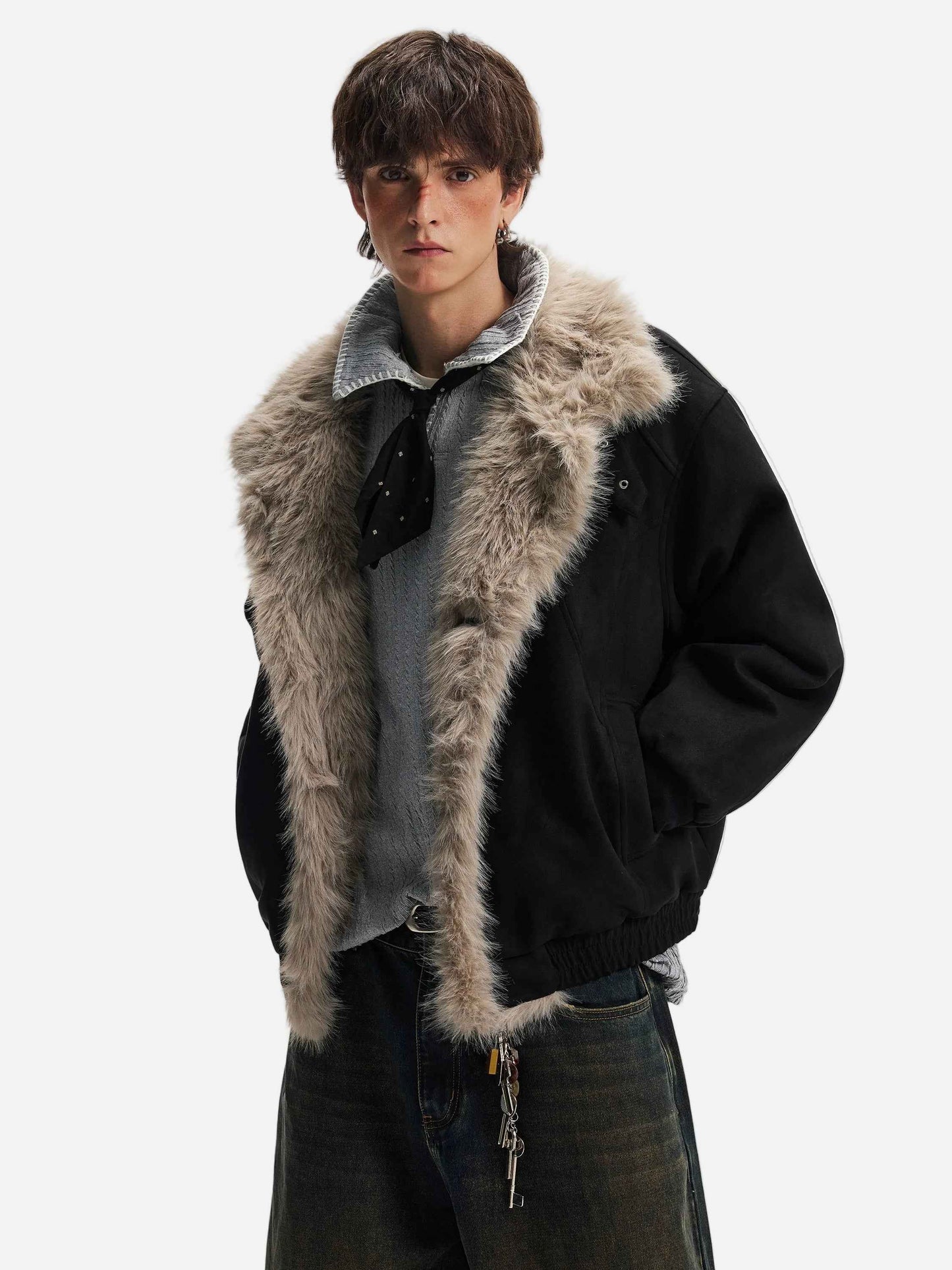 Mountain Carved Warm Cleanfit Faux Fur Jacket