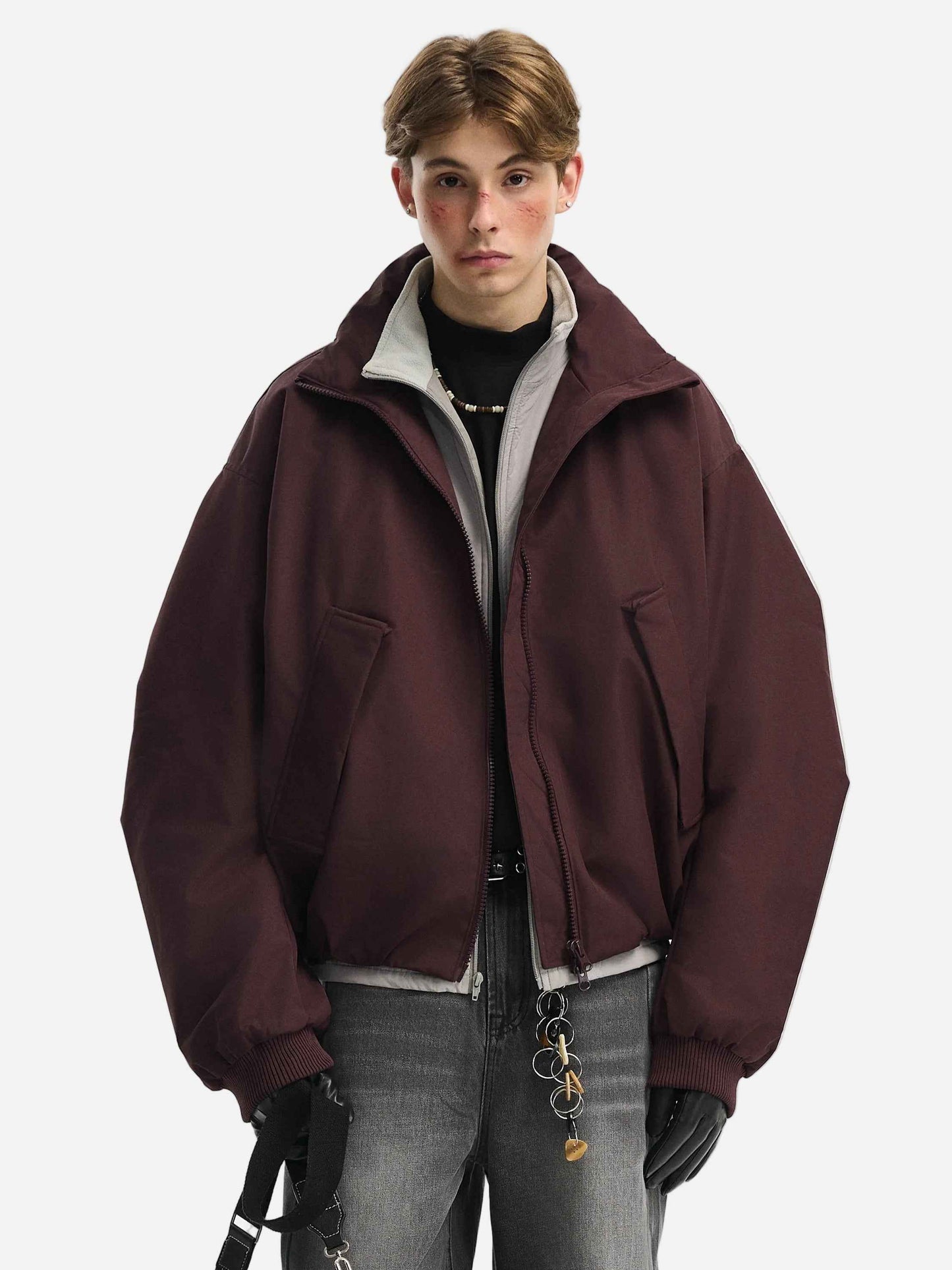 Insulated Vertical Collar Down Thickened Jacket