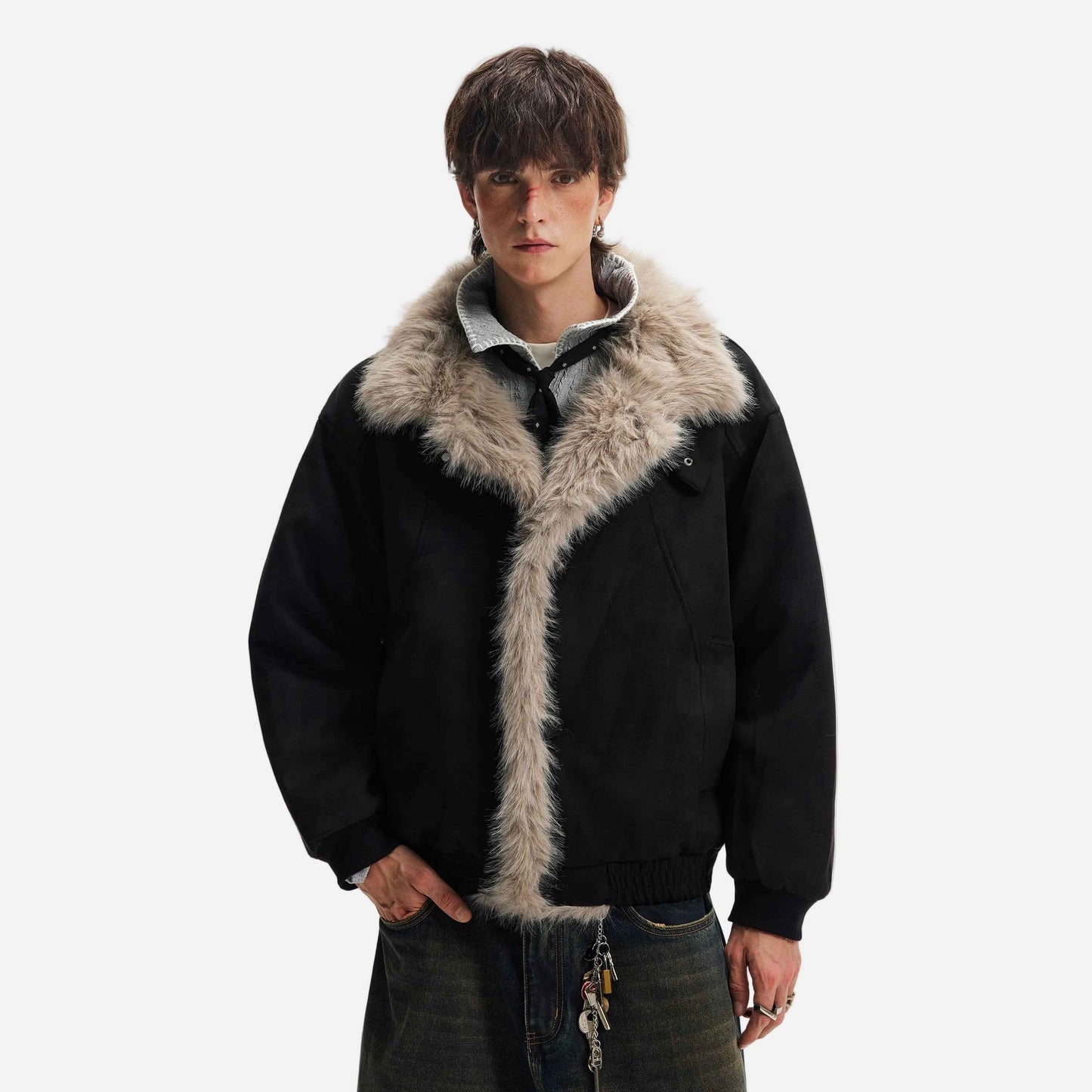 Mountain Carved Warm Cleanfit Faux Fur Jacket