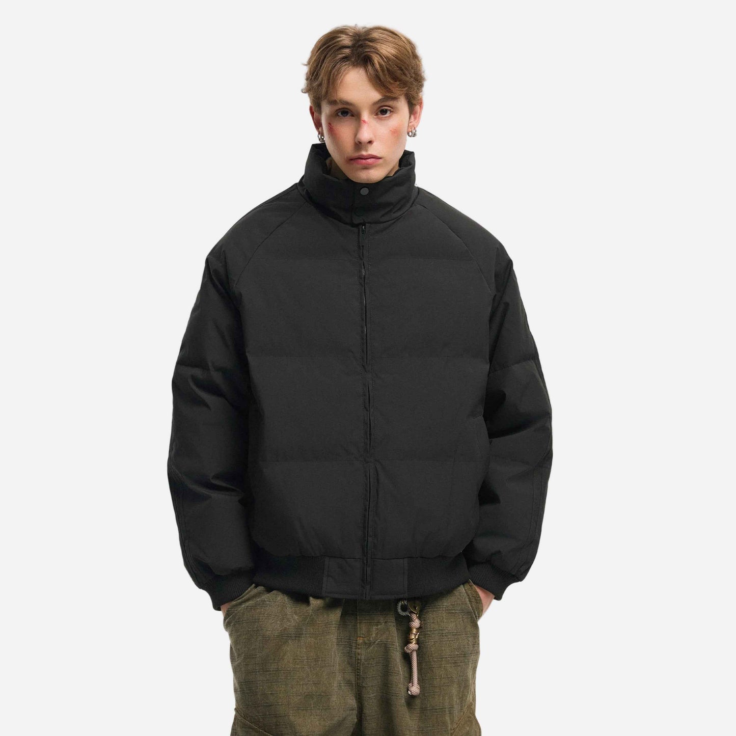 Cozy Hip Hop Stand Collar Puffer Jacket