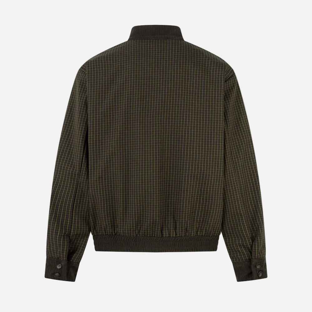 American Vibe Two Way To Wear Vertical Collar Plaid Jacket