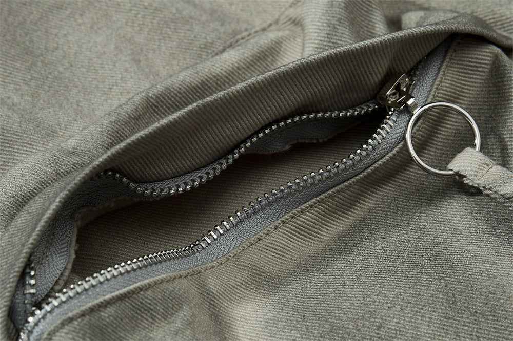 Stylish Earth-Friendly Tooling Wide-Leg Cargo Jeans