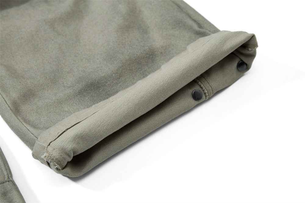 Stylish Earth-Friendly Tooling Wide-Leg Cargo Jeans
