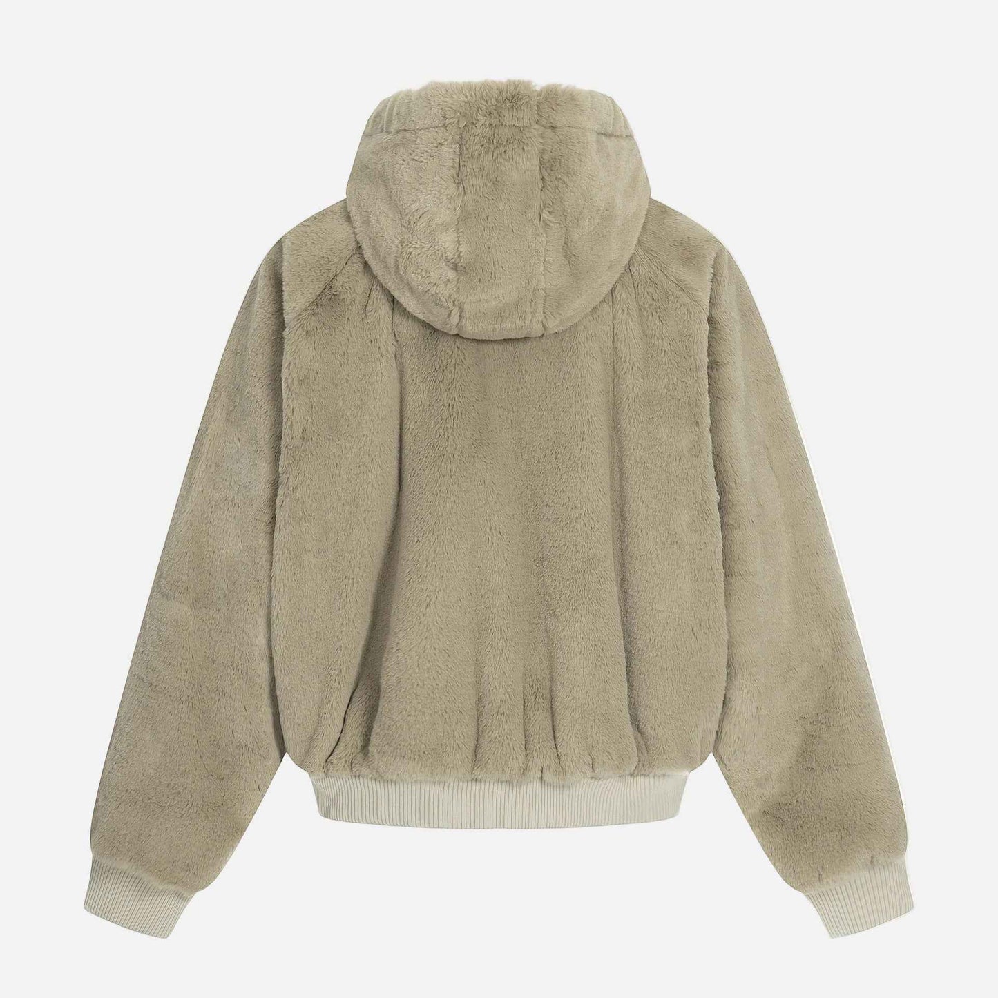 Streetwear Double-Sided Fleece Lined Hooded Jacket