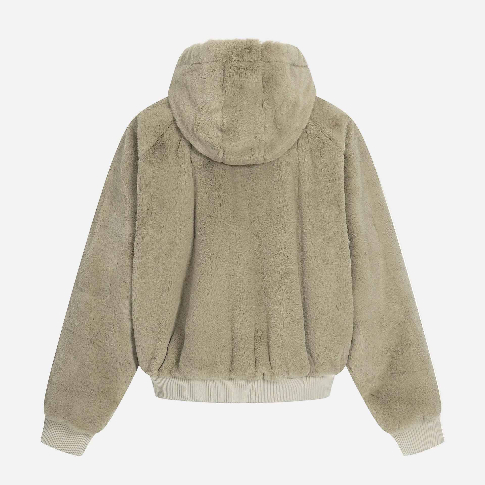 Streetwear Double-Sided Fleece Lined Hooded Jacket