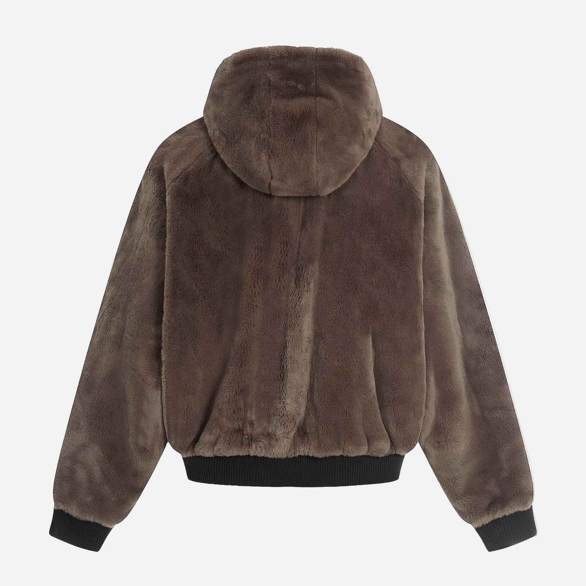 Streetwear Double-Sided Fleece Lined Hooded Jacket